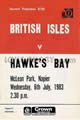 Hawke's Bay v British Lions 1983 rugby  Programme